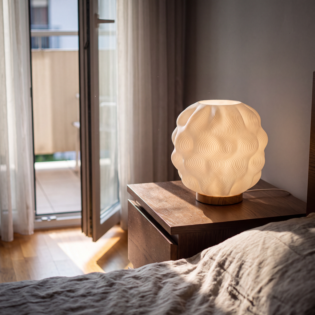 NOVA - Lampe de table sculpturale à effet vague