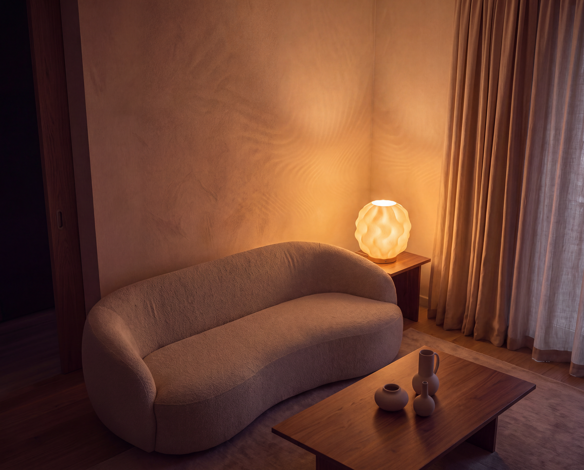 NOVA - Lampe de table sculpturale à effet vague