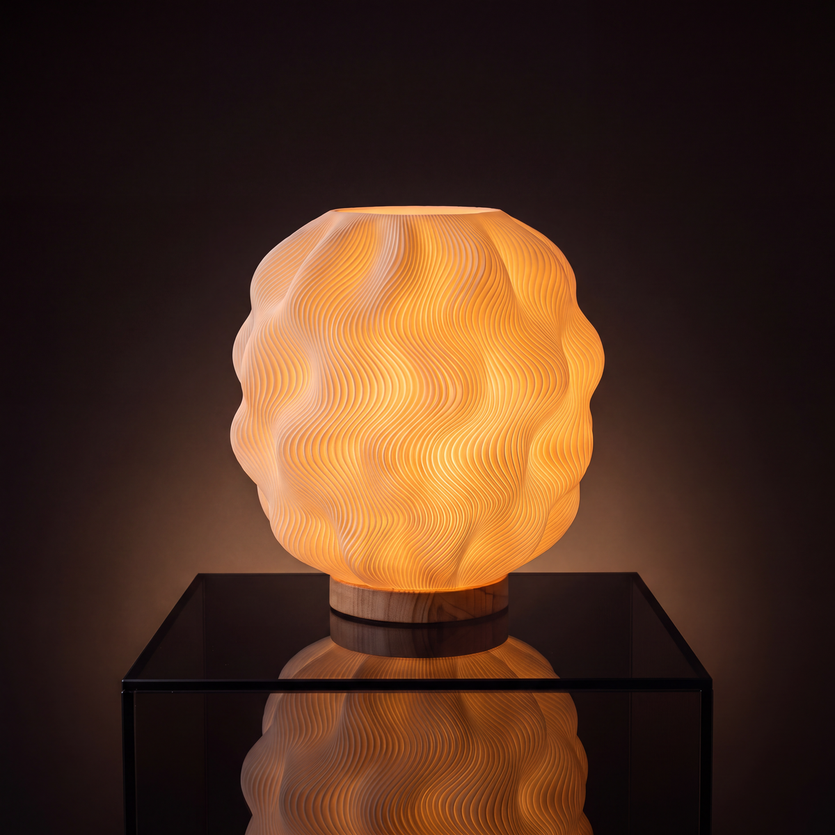 NOVA - Lampe de table sculpturale à effet vague